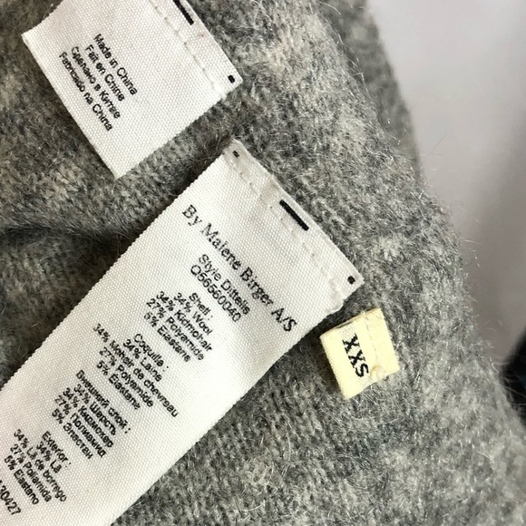 By Malene Birger Bellisa Gray Knitted Wool Blend Duster Cardigan Sweater XXS - Picture 5 of 5